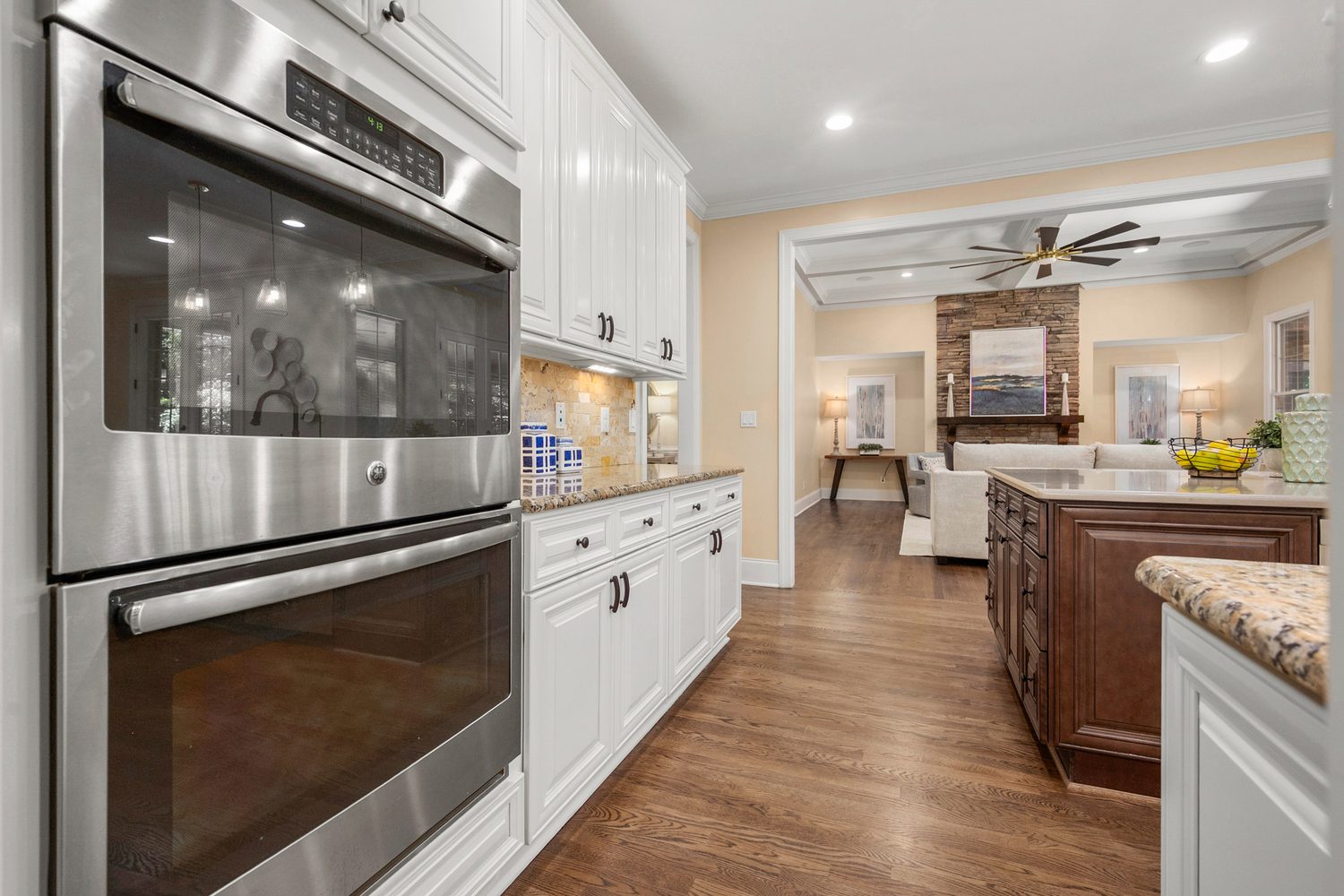 Kitchen with double ovens
